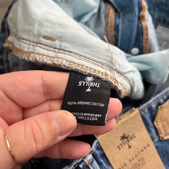 NWT Thrills Big Slacker Loose Fit Jeans Size 32 Baggy Medium Wash - Picture 5 of 14